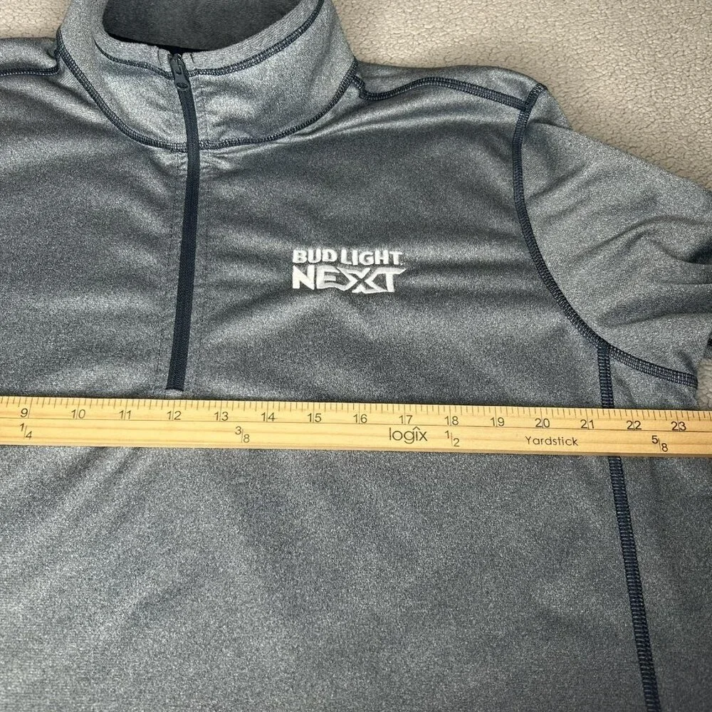 The North Face Pullover Mens XL Gray Bud Light NEXT Beer 1/4 Zip Fleece